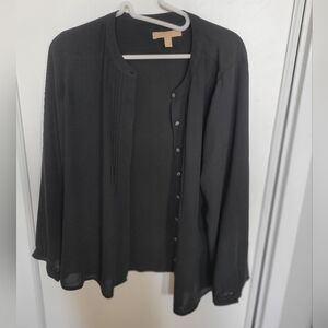 Banana Republic Black Button Down Long Sleeve Size M